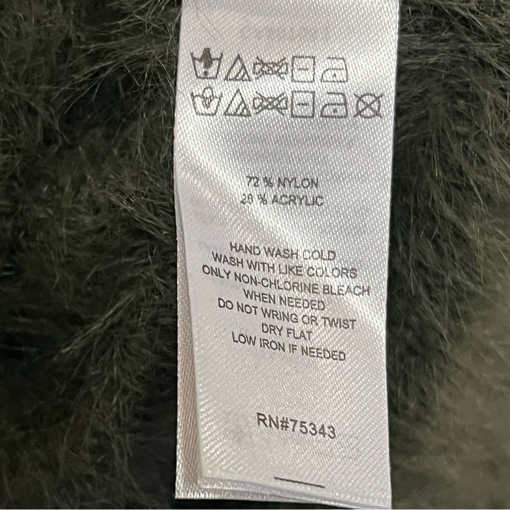 Jessica Simpson‎ Dark Green Fuzzy Sweater Womens Medium - Picture 4 of 6